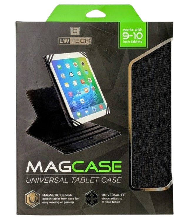 Lifeworks MagCase Universal Tablet Case for 9-10" Tablets, Black / Purple