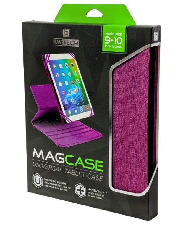 Lifeworks MagCase Universal Tablet Case for 9-10" Tablets, Black / Purple