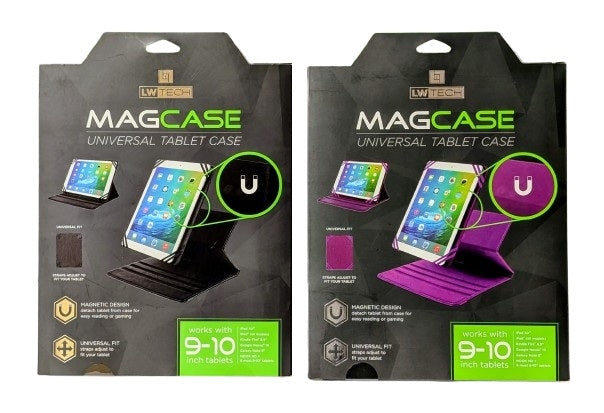 Lifeworks MagCase Universal Tablet Case for 9-10" Tablets, Black / Purple