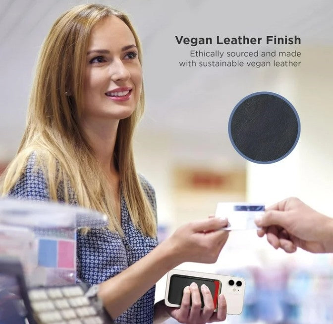 iHome Magnetic Vegan Leather Card Wallet for iPhone 12+