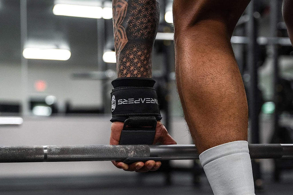 Navaris Weight Lifting Hook Straps – Pair of Neoprene Wrist Support Straps with Metal Hooks for Deadlifts, Pull-Ups & Strength Training
