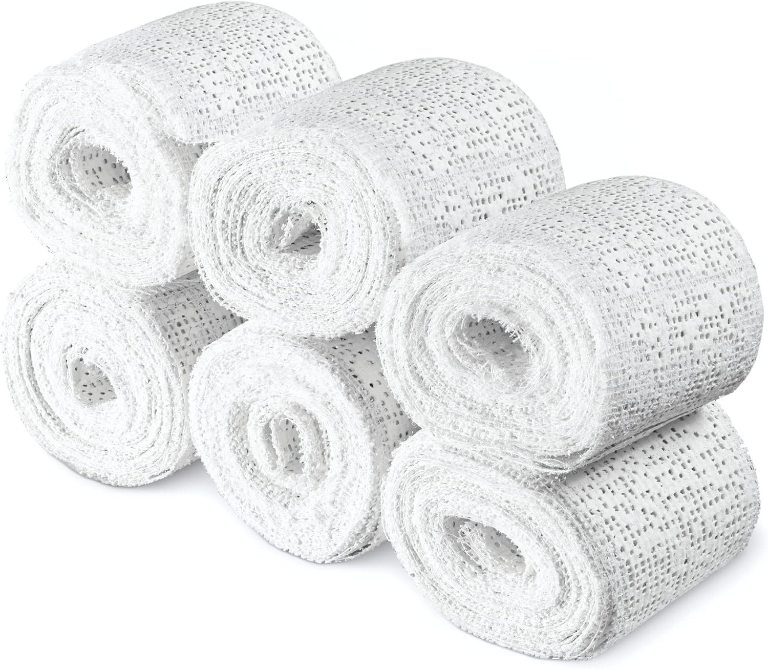 Navaris Plaster Cloth Rolls, Small Pack of 10, 2" x 118" Plaster of Paris Gauze Bandages for Body Casts, Belly Casting, Sculpting, Masks, Craft Projects & DIY Art