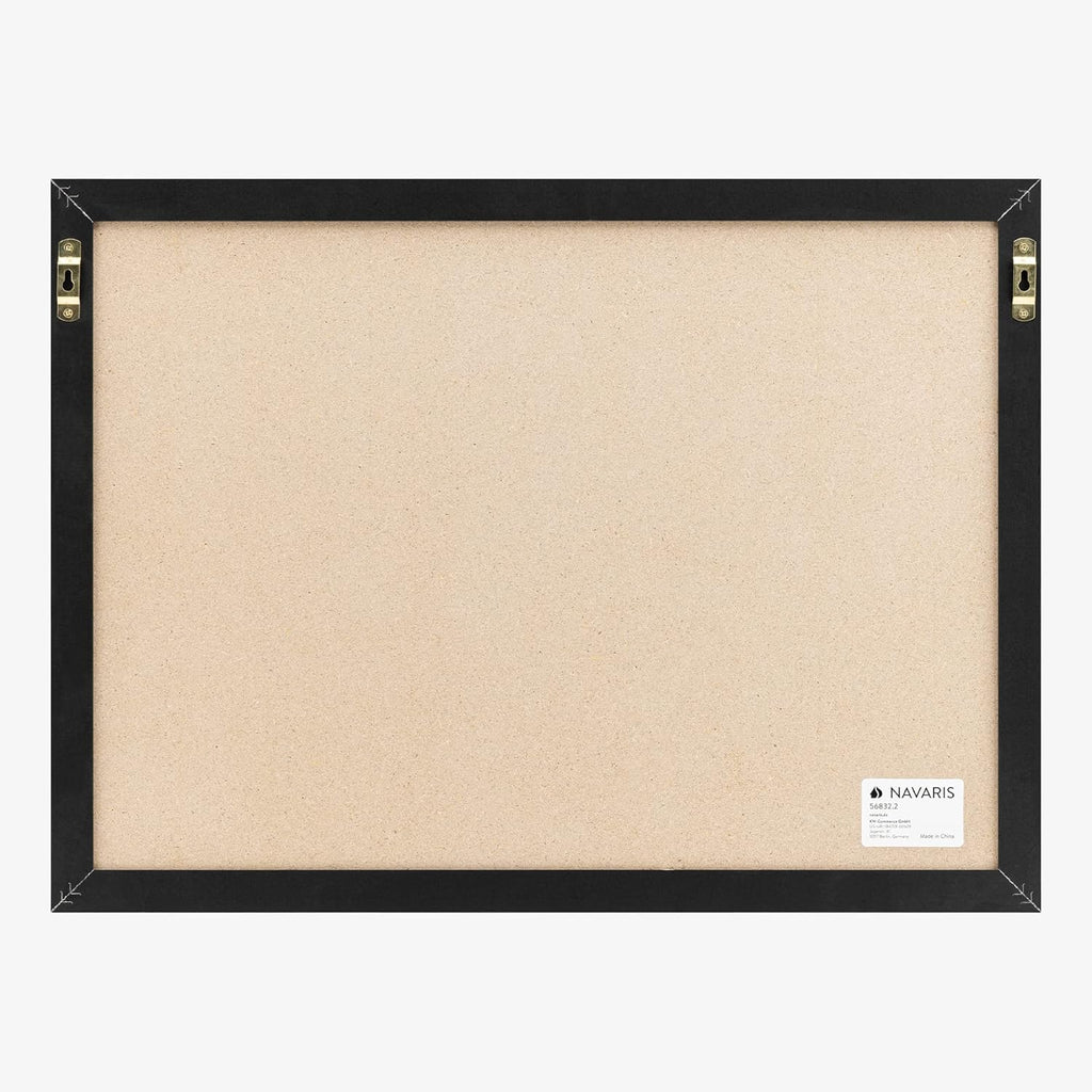 Navaris Framed Linen Bulletin Board with MDF Frame - 17 x 23 Inch Fabric Jewelry Organizer Pinboard for Wall - Linen Memory Memo Board