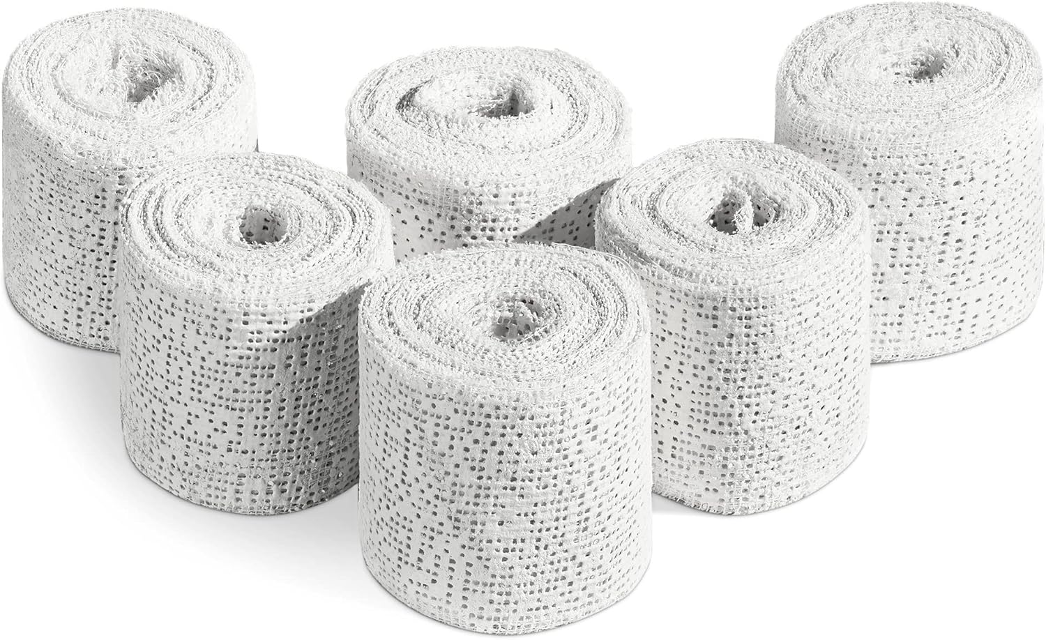 Navaris Plaster Cloth Rolls, Small Pack of 10, 2" x 118" Plaster of Paris Gauze Bandages for Body Casts, Belly Casting, Sculpting, Masks, Craft Projects & DIY Art