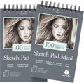 Art-N-Fly Travel Sketch Pad Set, 2-Pack Spiral Bound Sketchbooks, 200 Sheets Total, 70 lb (100 gsm) Drawing Paper, Portable 5.5" x 8.5" Sketchbook for Drawing, Sketching & Creative Artwork