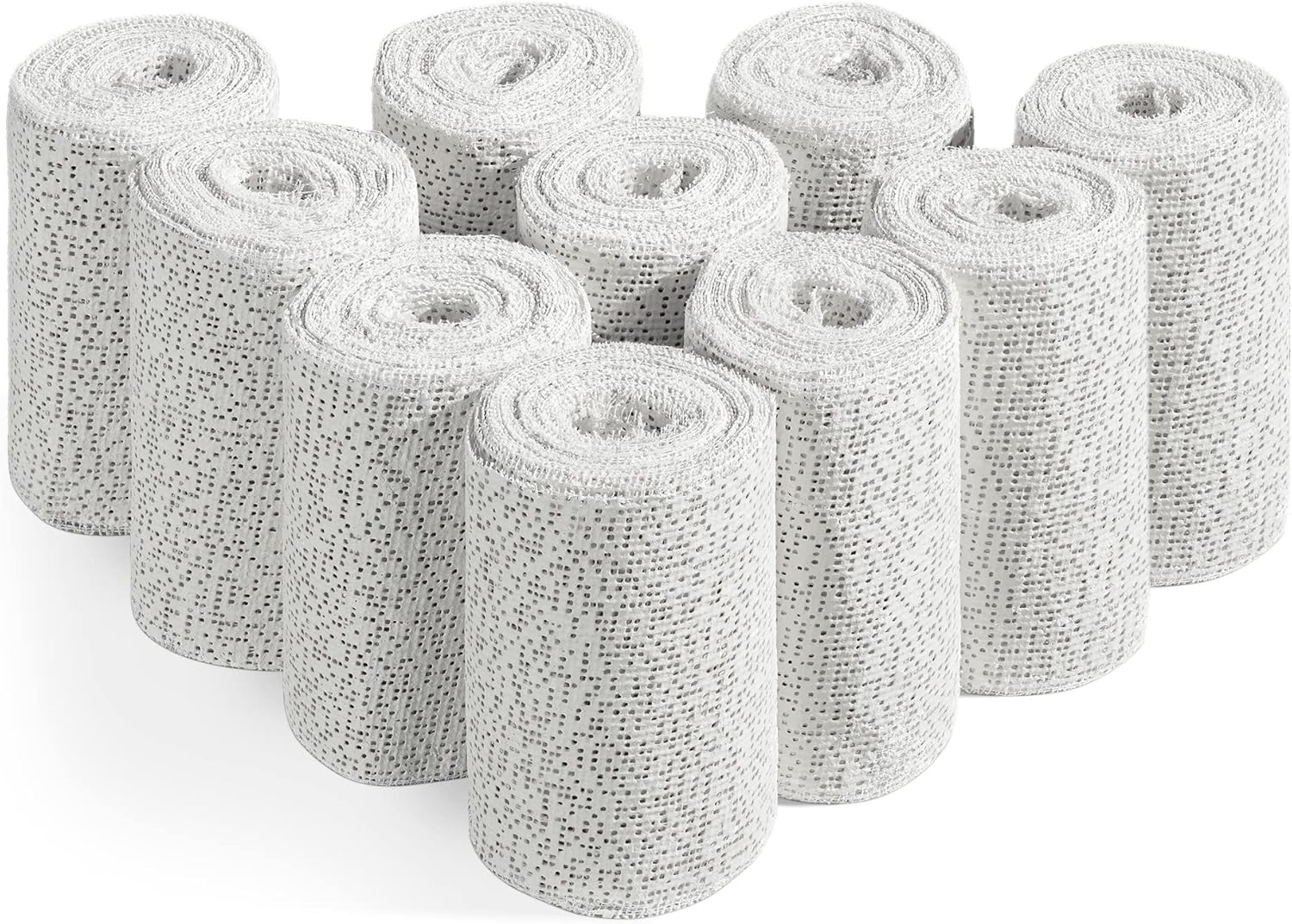 Navaris Plaster Cloth Rolls, Medium Pack of 6, 4" x 118" Plaster of Paris Gauze Bandages for Body Casts, Belly Casting, Sculpting, Masks, Craft Projects & DIY Art