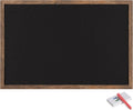 Navaris Wall-Mounted Chalkboard - 28 x 20 Inch Framed Blackboard Memo Message Board for Home, Kitchen, Office & Kids - Includes 4 Chalk Sticks