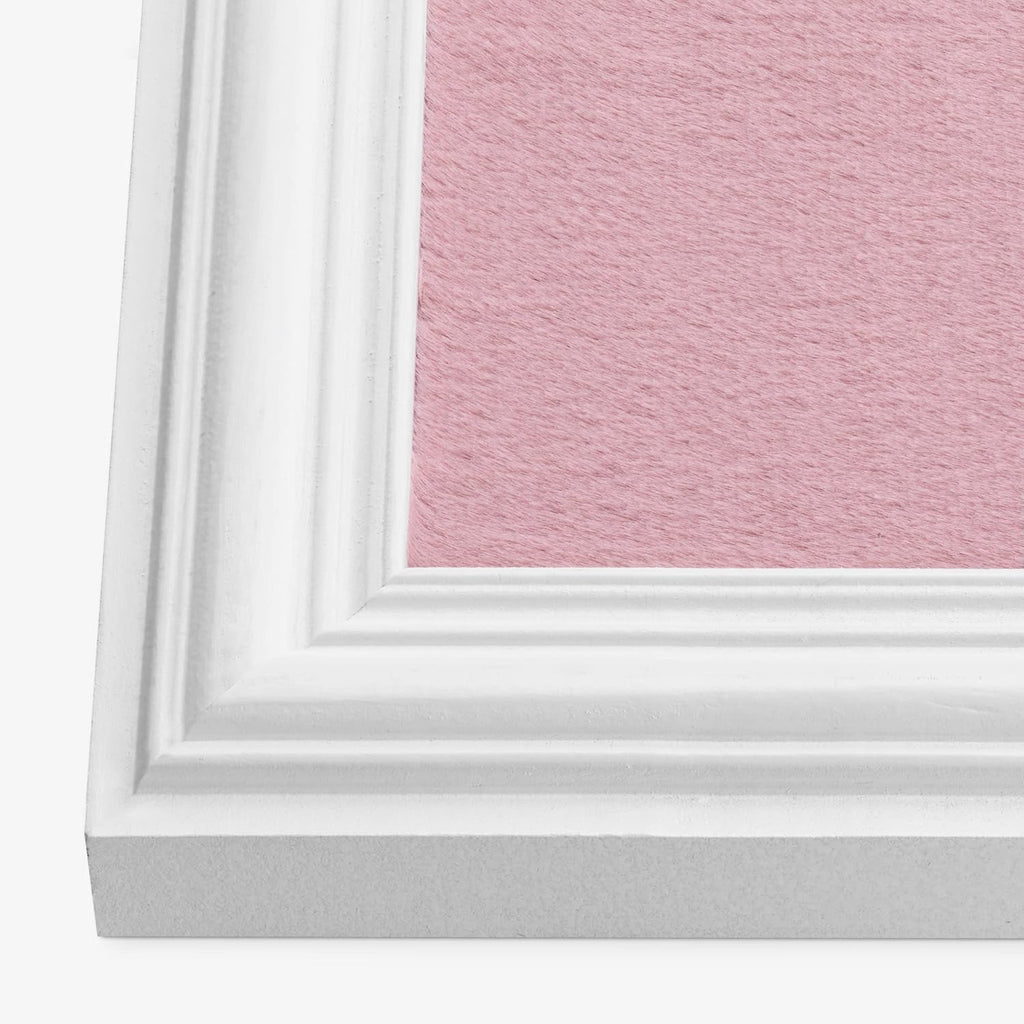 Navaris Framed Fabric Bulletin Board - 18 x 24 Inch Plush Jewelry Organizer Pinboard for Wall - Rose with White Frame - Includes 24 Push Pins