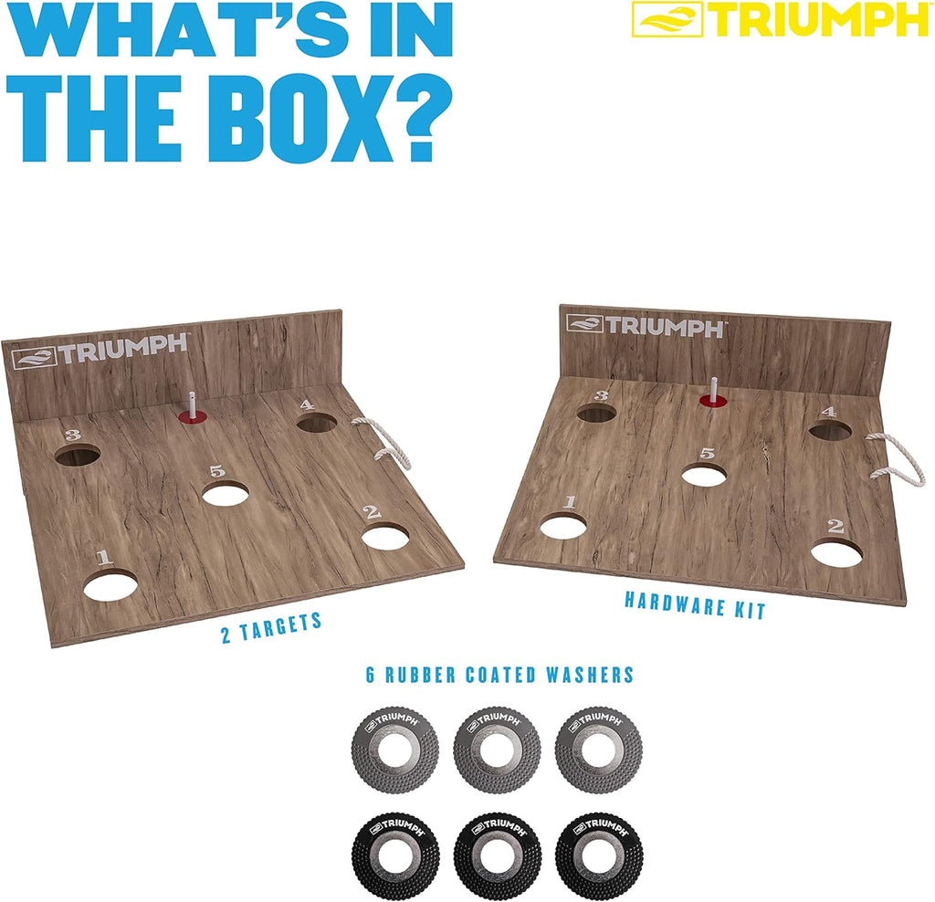 Triumph Original Washer Toss Game Set – Portable Outdoor Toss Game with Targets & Washers