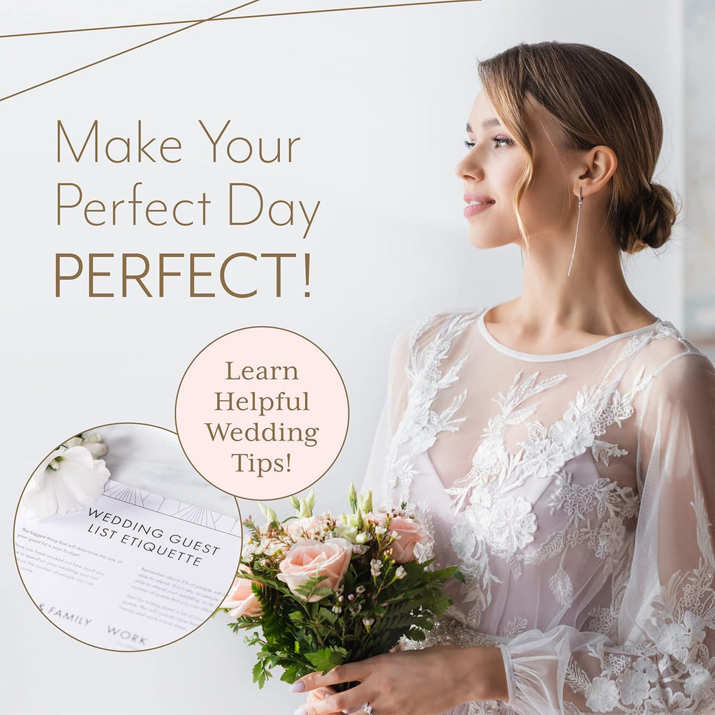 Your Perfect Day Wedding Planner Book & Organizer – Marbled Bridal Planning Binder with Countdown Calendar, Notebook & Journal