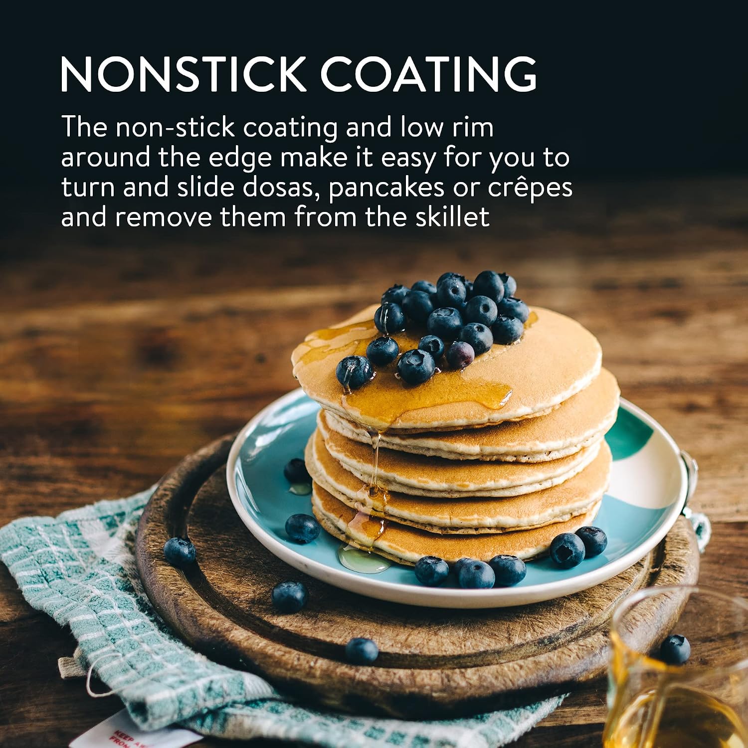 Navaris Mini Pancake Pan – 7-Cavity Nonstick Pancake & Egg Griddle Skillet (10 5/8" Diameter)