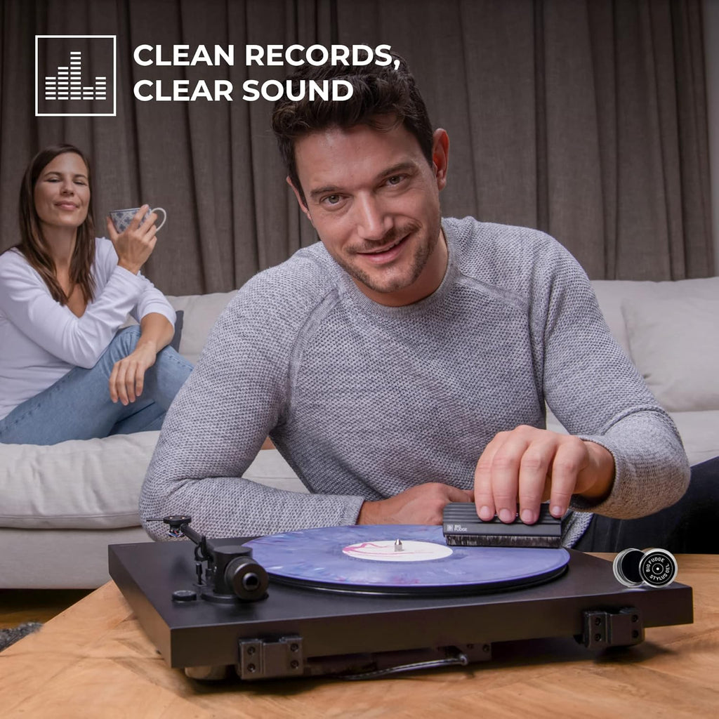Big Fudge Vinyl Record Care Cleaner Set – Anti-Static Carbon Fiber Record Cleaning Kit for Dust, Dirt & Debris Removal