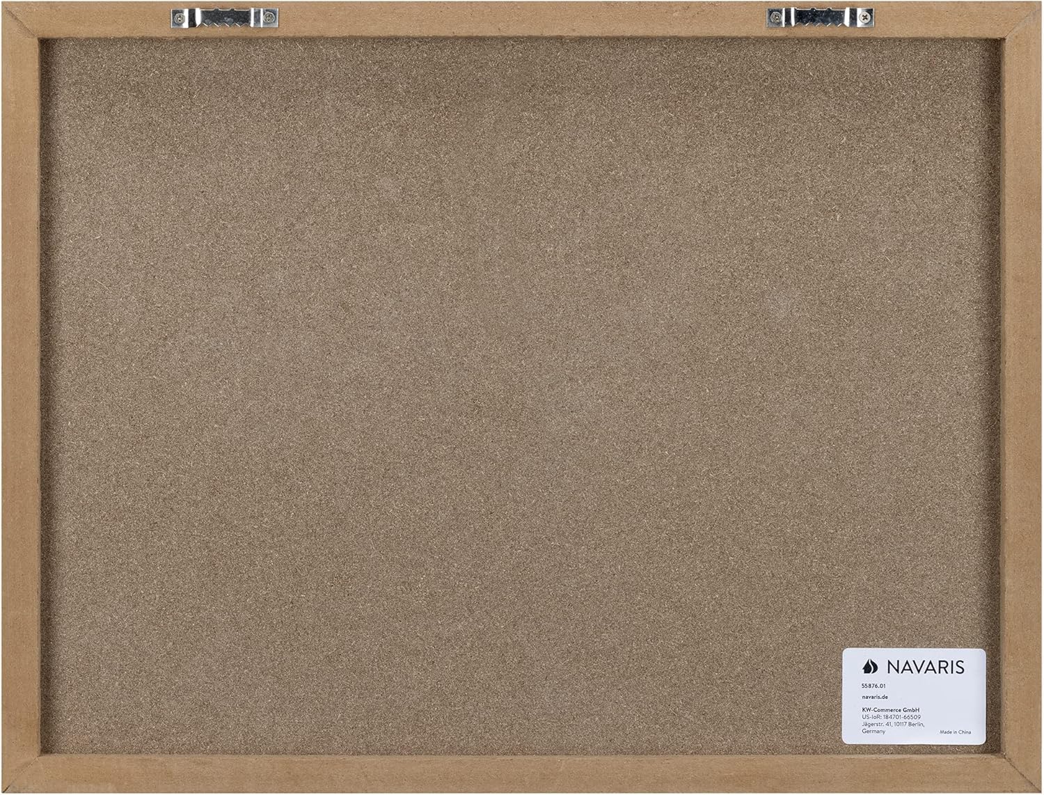 Navaris Magnetic Dry Erase Board with Wooden Planks Design - 24 x 36 Inch Decorative Whiteboard for Wall - Includes Marker & 5 Magnets