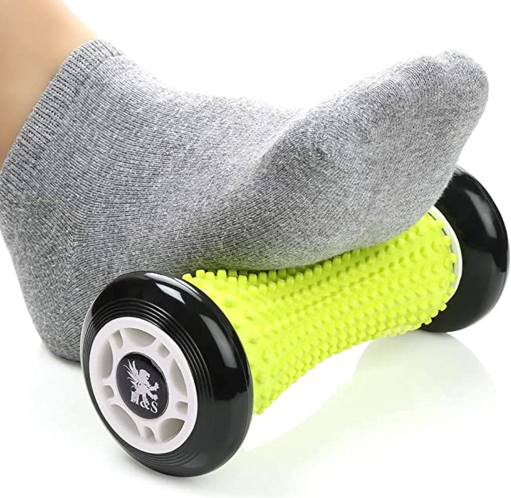 H&S Foot Massage Roller Stick – Muscle Massager for Feet, Wrists & Forearms, Plantar Fasciitis Relief, Black
