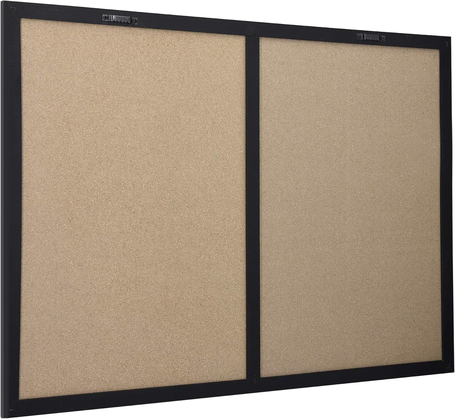 Navaris Combination Chalk and Pin Board - 45 x 60 cm Magnetic Chalkboard & Fabric Notice Board for Wall - Includes Chalk Pen, Push Pins & Magnets