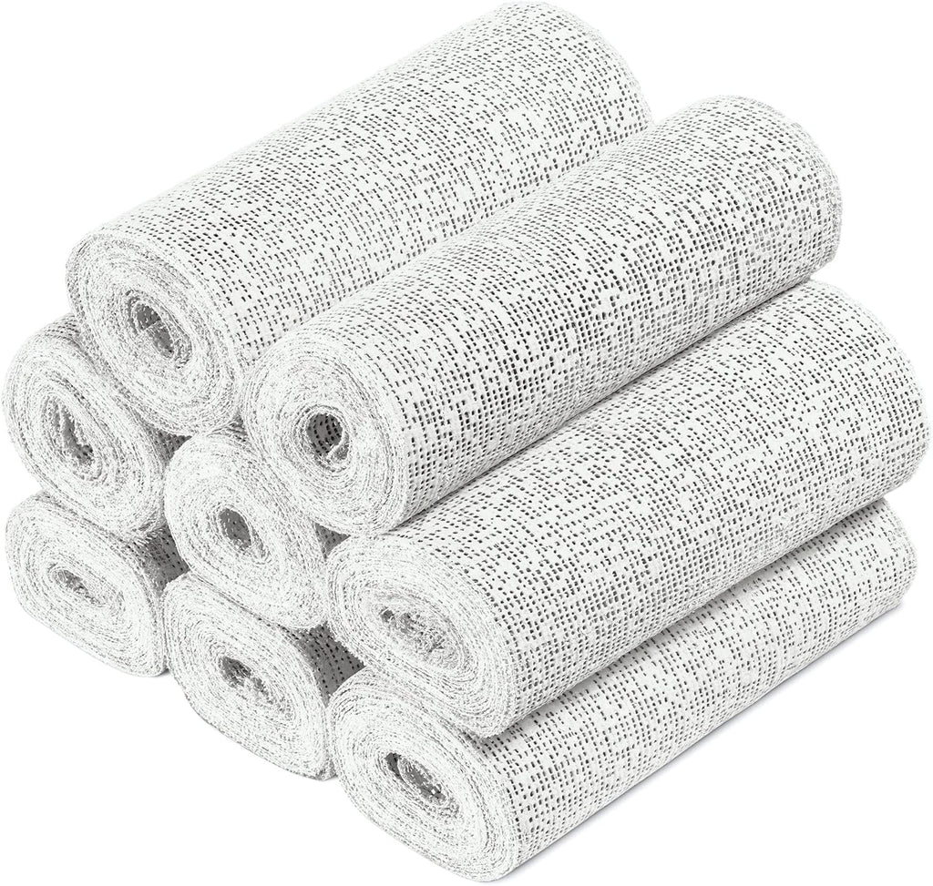 Navaris Plaster Cloth Rolls (L, Pack of 6) - Gauze Bandages for Body Casts, Plaster of Paris for Craft Projects, Belly Casting Kit Pregnancy - Easy Use Wrap Strips - 6" W x 118" L