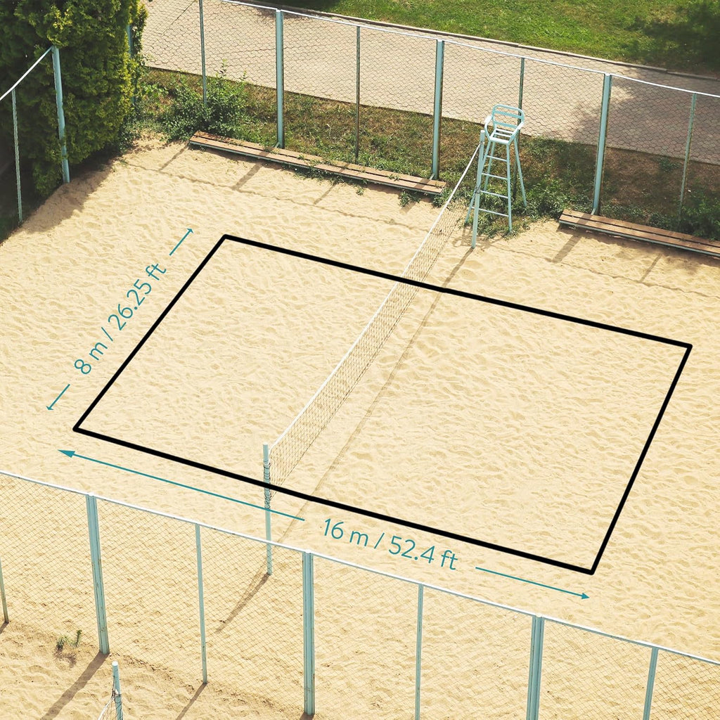 Navaris Beach Volleyball Net Set – Portable Outdoor Volleyball Net Kit with Weighted Tie System