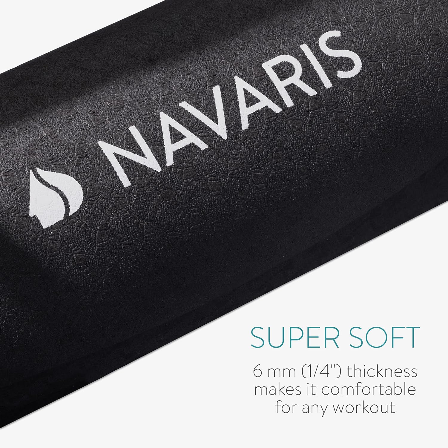 Navaris Round Yoga Mat 120cm – Non-Slip Circular Exercise Mat for Yoga, Pilates, Meditation & Home Workouts