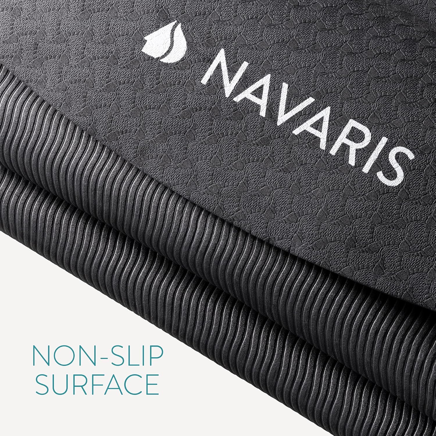 Navaris Round Yoga Mat 120cm – Non-Slip Circular Exercise Mat for Yoga, Pilates, Meditation & Home Workouts