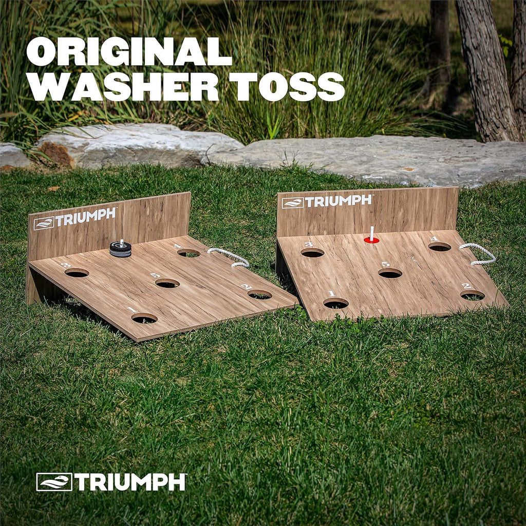 Triumph Original Washer Toss Game Set – Portable Outdoor Toss Game with Targets & Washers
