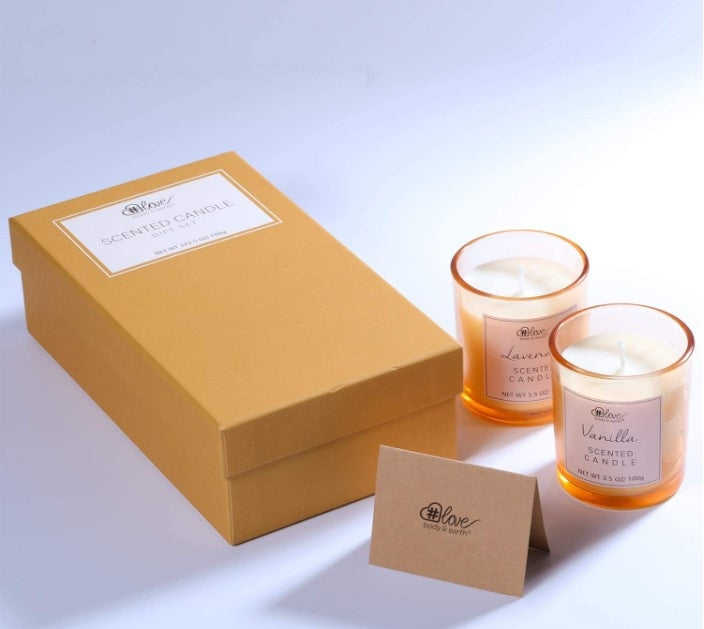 Body & Earth Love Scented Candle Gift Set, 2 Pcs