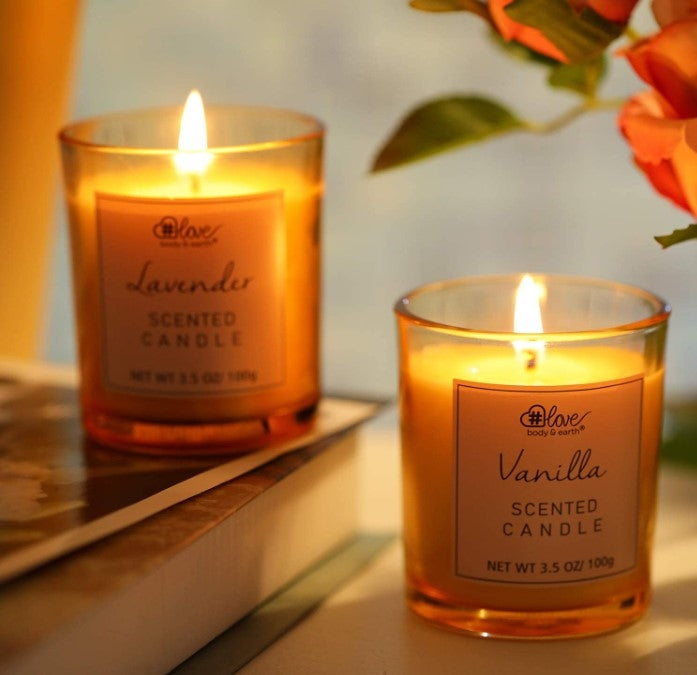 Body & Earth Love Scented Candle Gift Set, 2 Pcs