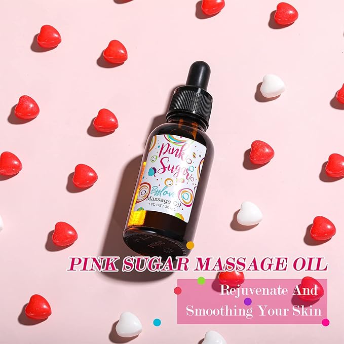 BFFlove Pink Sugar Spa Gift Set – Bubble Bath, Bath Salt, Massage Oil & Scented Candle Gift Box