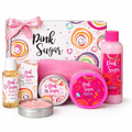 BFFlove Pink Sugar Spa Gift Set – Bubble Bath, Bath Salt, Massage Oil & Scented Candle Gift Box