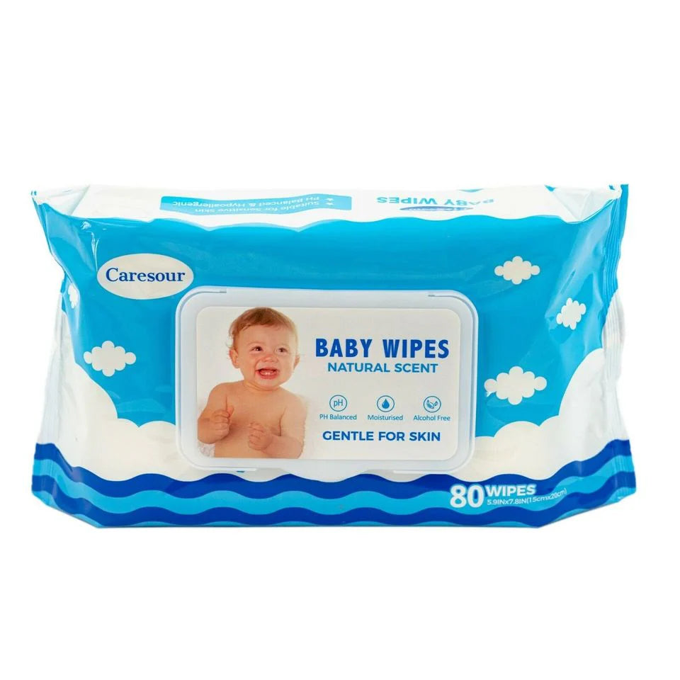 Caresour 80CT Baby Wipes - Case Of 16 pks