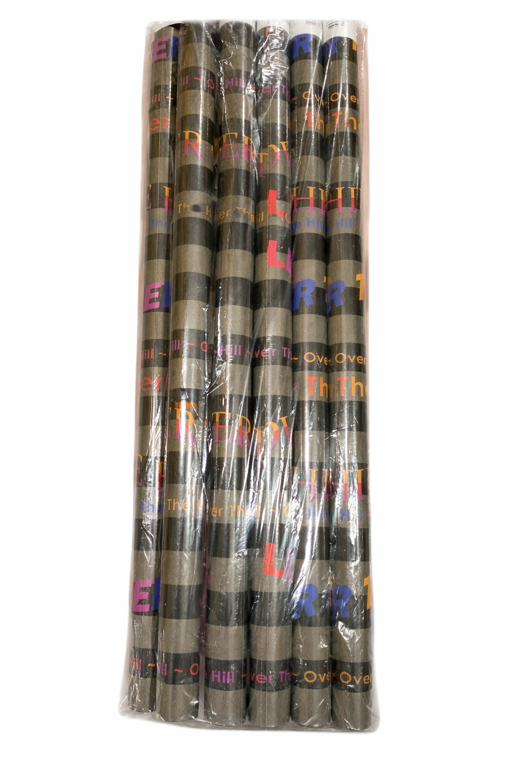 Over The Hill Birthday Gift Wrap Rolls – Black Theme Wrapping Paper Set