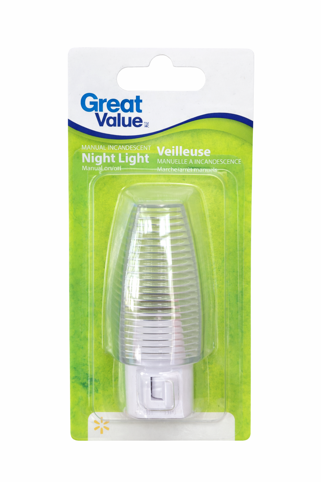 Great Value Incandescent / LED Night Light, Pack of 1