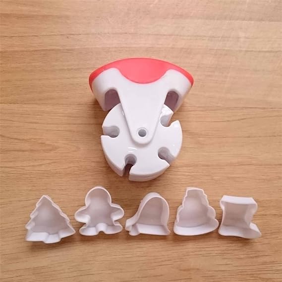 Christmas Cookie Mold Set – 3D Cookie Cutters (Tree, Bell, Hat, Shoes, Santa) | DIY Baking Molds for Cookies & Cakes