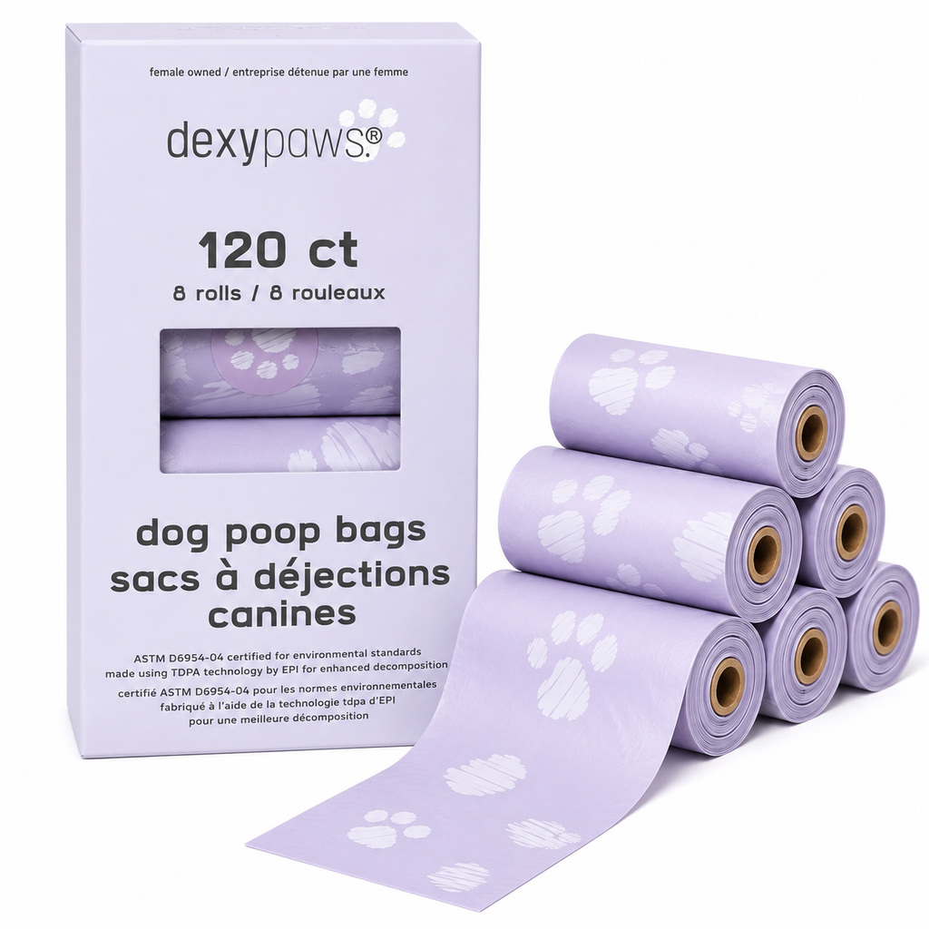Dexypaws Lilac Dog Poop Bags – 120 Count