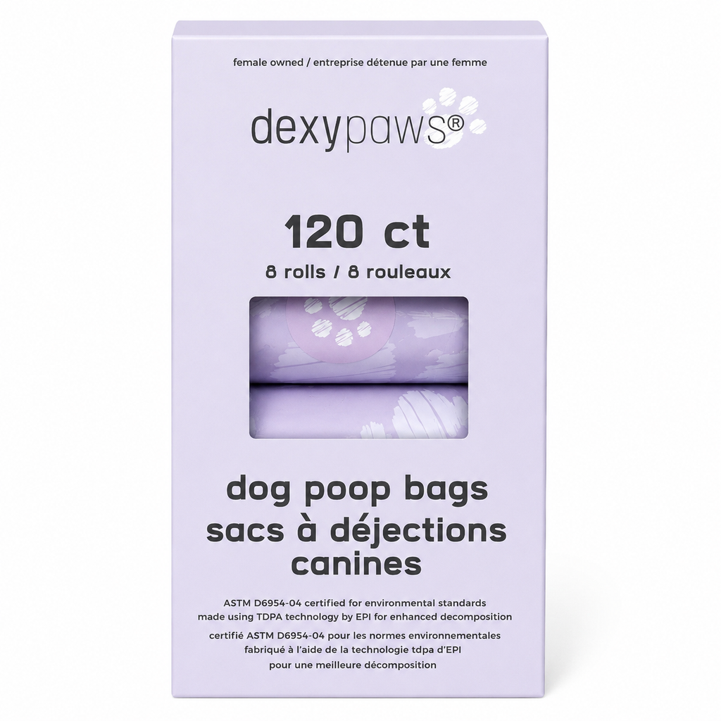 Dexypaws Lilac Dog Poop Bags – 120 Count