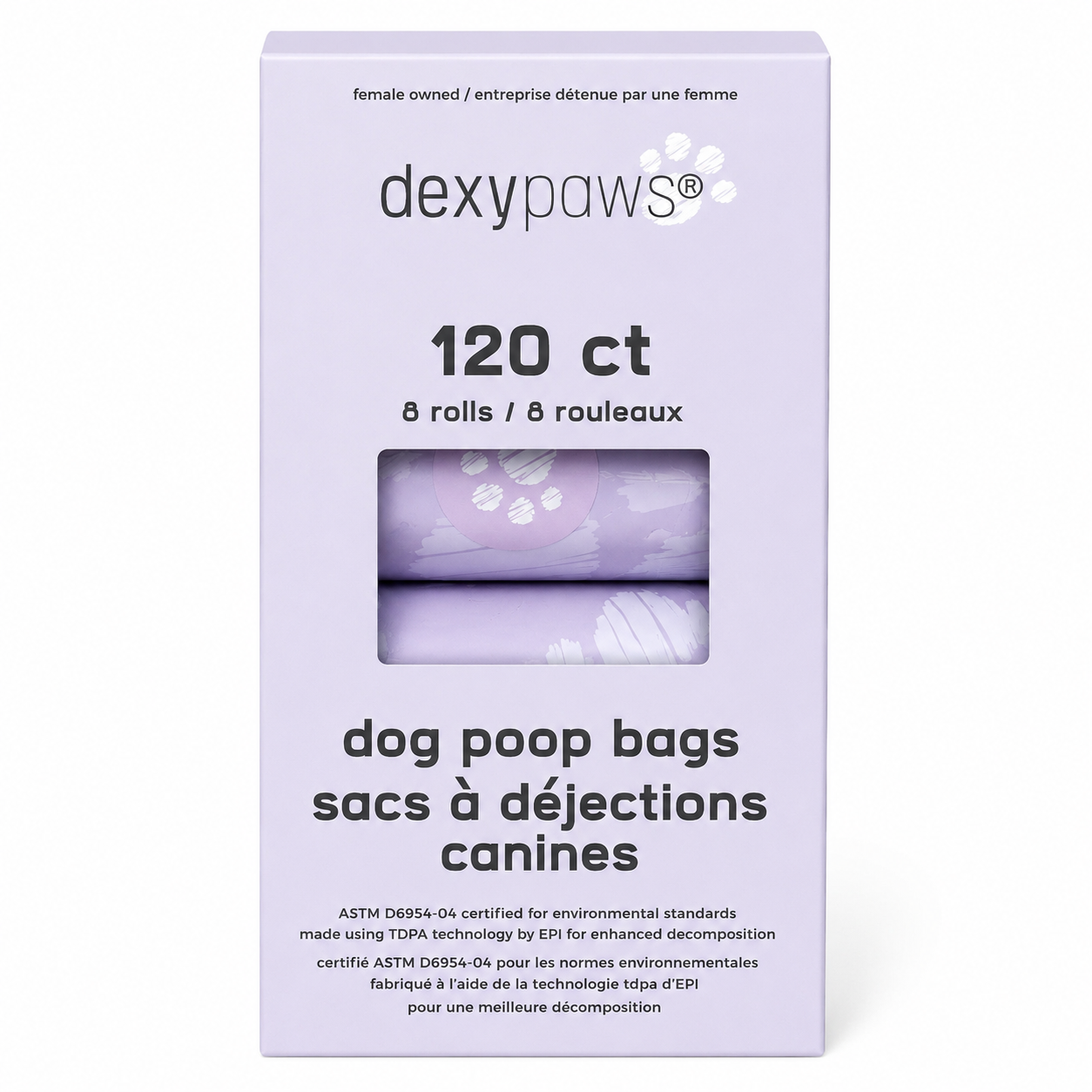 Dexypaws Lilac Dog Poop Bags – 120 Count