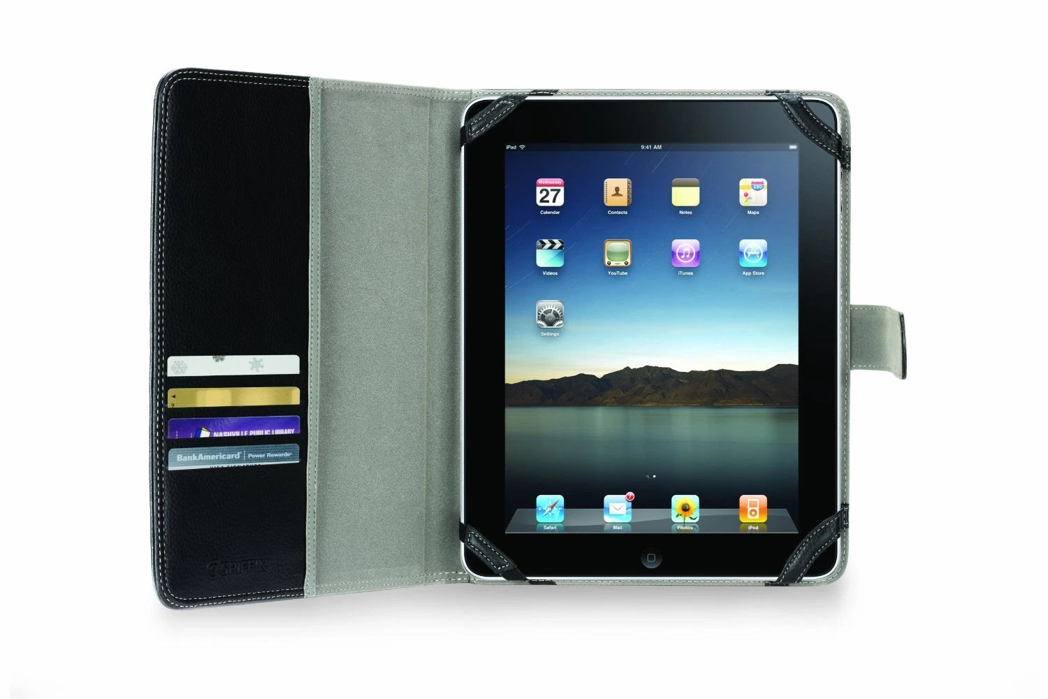 Griffin SoftBank Selection Elan Folio Case for iPad, Black