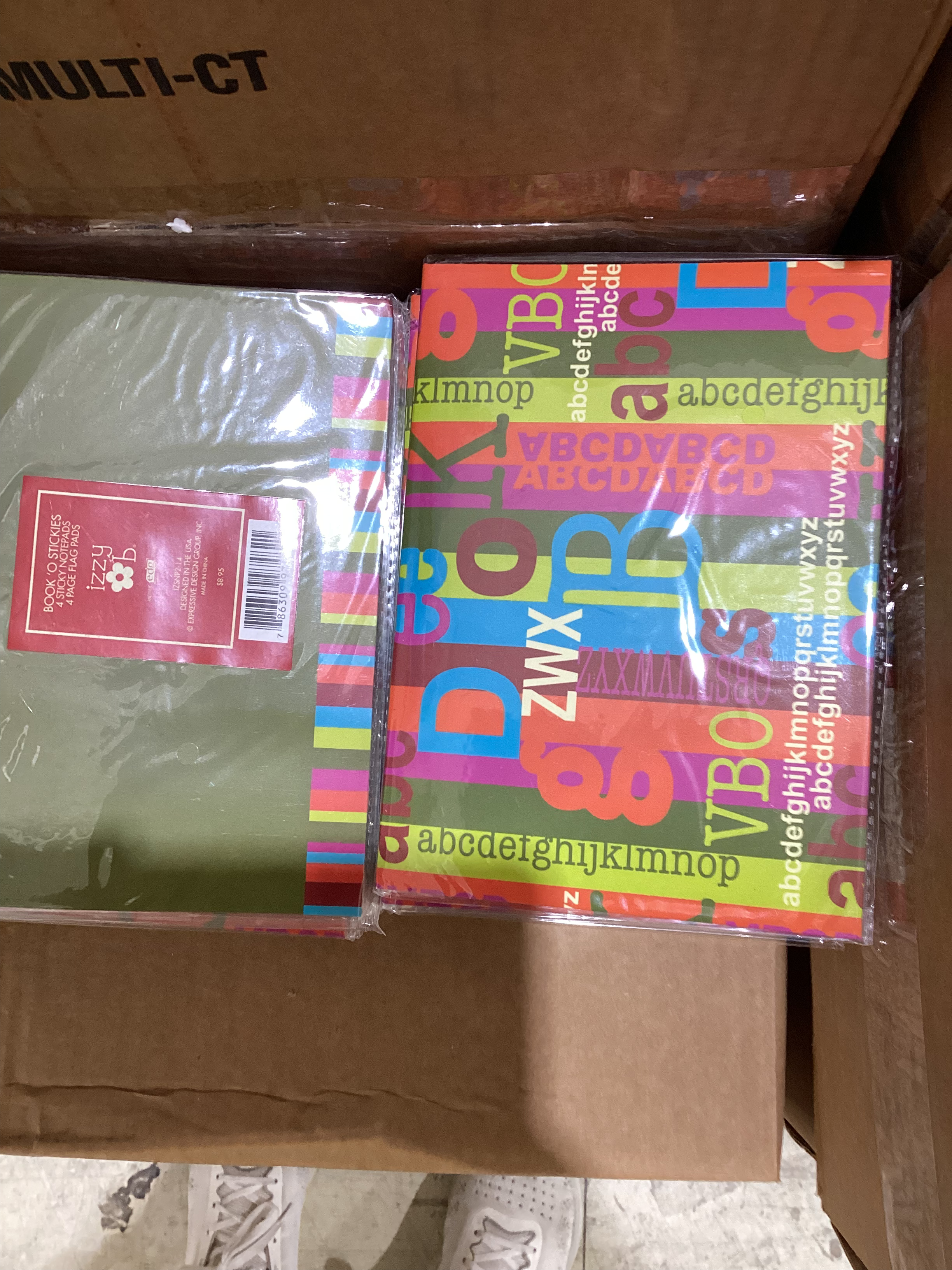 Colorful Alphabet Sticky Notes Set – 4 Sticky Notepads & 4 Page Flag Pads