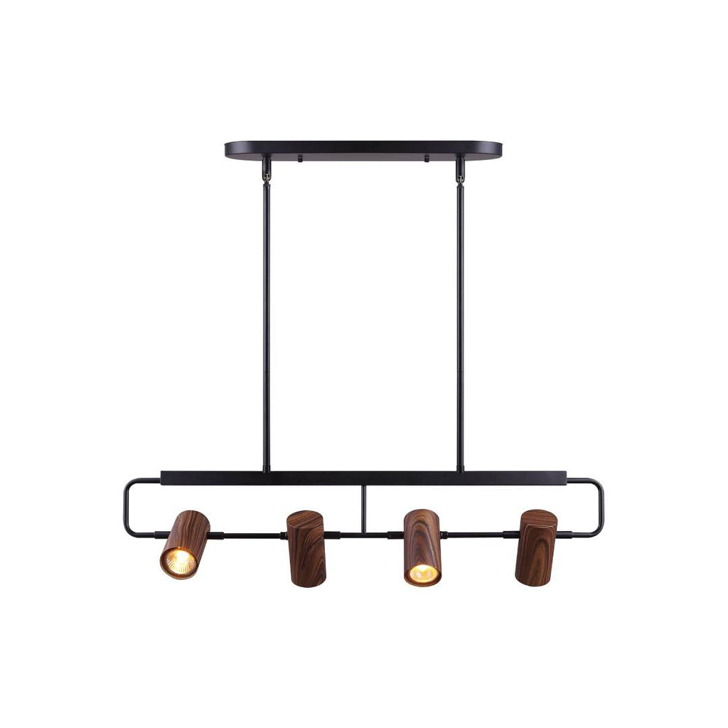 Canarm LEAL 4-Light Track Light | IST697B04BKW10- Brushed Nickel Directional Ceiling Lighting with Adjustable Heads