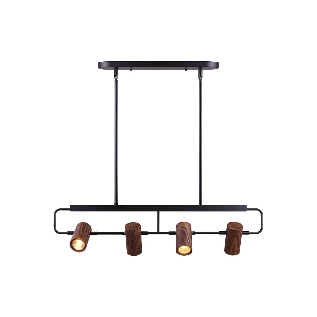 Canarm LEAL 4-Light Track Light | IST697B04BKW10- Brushed Nickel Directional Ceiling Lighting with Adjustable Heads