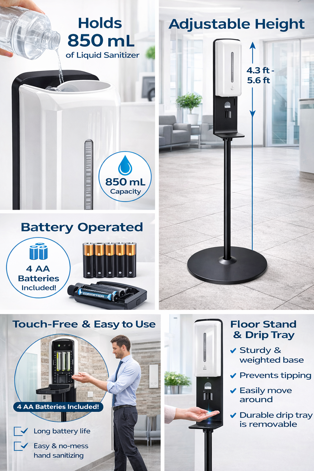 Fusion Touchless sanitizer dispenser packaging