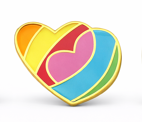 Pride Enamel Pins – Rainbow & Love Design Lapel Pins | LGBTQ+ Support Pins (Assorted Styles)