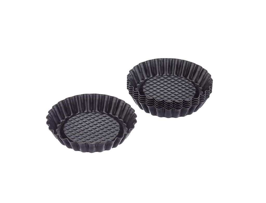 Primma 4-Piece Mini Quiche Pan Set – Non-Stick Tart Molds for Baking, Desserts & Savory Quiches