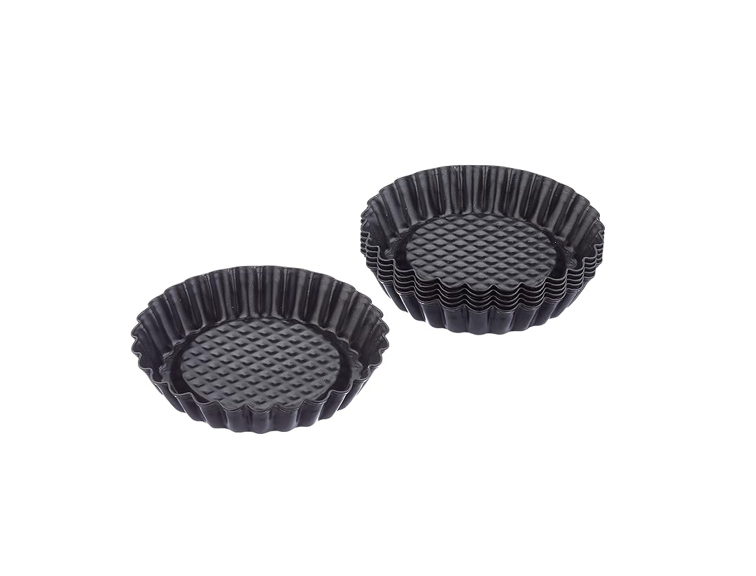 Primma 4-Piece Mini Quiche Pan Set – Non-Stick Tart Molds for Baking, Desserts & Savory Quiches