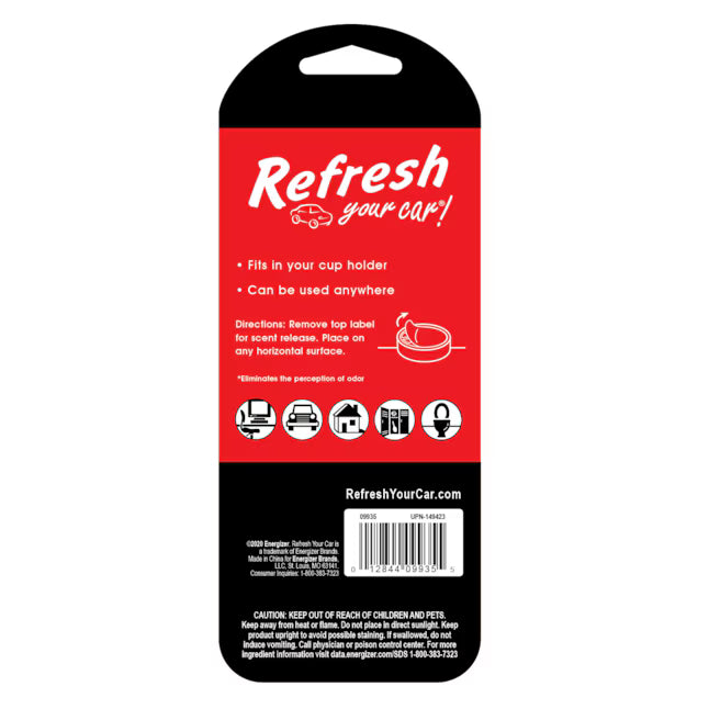 Refresh Your Car Odor Eliminating Gel Air Freshener – Fresh Scent, Long-Lasting Car Deodorizer
