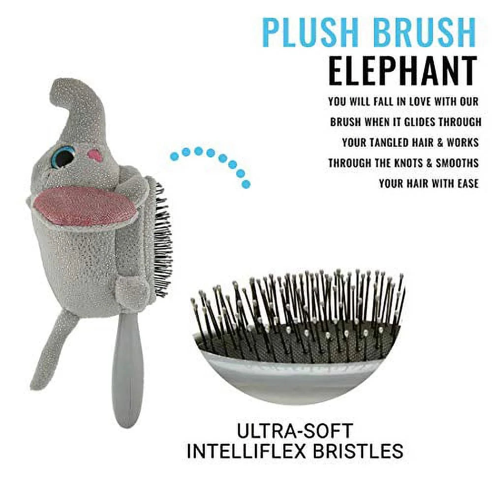 Wet Brush Plush Brush Elephant – Kids Detangling Hair Brush, Gentle & Pain-Free for All Hair Types