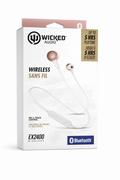 Wicked Audio EX2400 Wireless Bluetooth Earbuds with Mic & Track Control – Up to 5 Hours Playtime