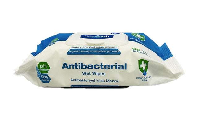 Deep Fresh Antibacterial Wet Wipes – Travel Pack (Kills 99.9% of Bacteria)
