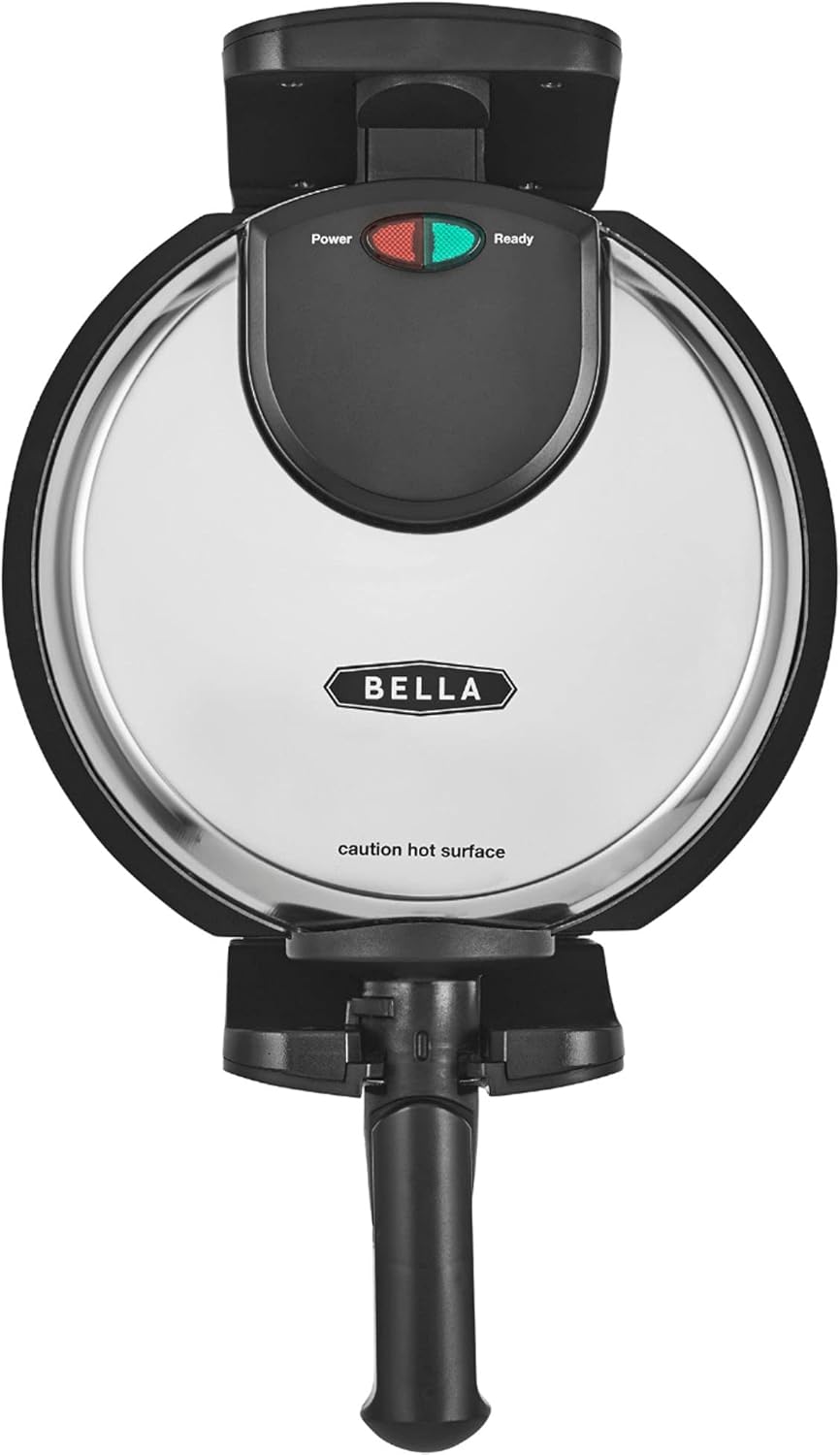 Bella Rotating Belgian Waffle Maker – Nonstick Flip Waffle Iron, 1-Inch Thick Waffles, BPA & PFOA Free