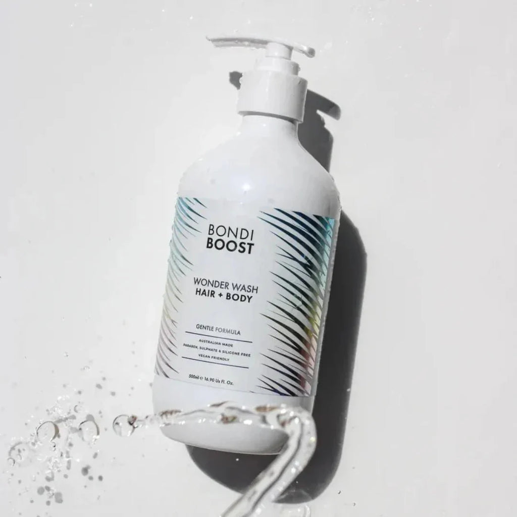 Bondi Boost Wonder Wash Hair + Body Cleanser – Gentle Formula (500 ml / 16.90 fl oz)