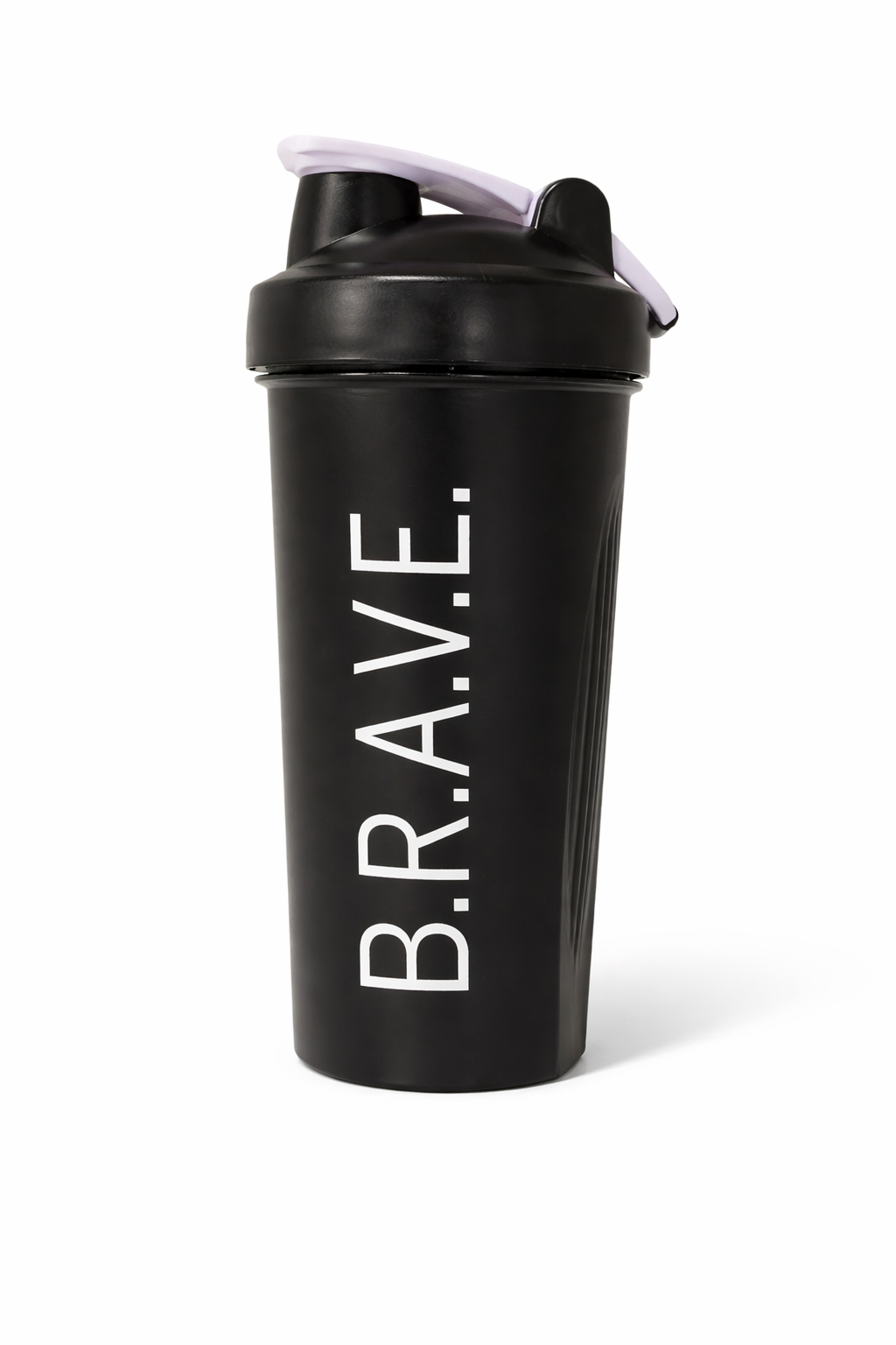 BRAVE Clear Shaker Bottle with Flip Lid – Leak-Proof Gym Protein Mixer Bottle